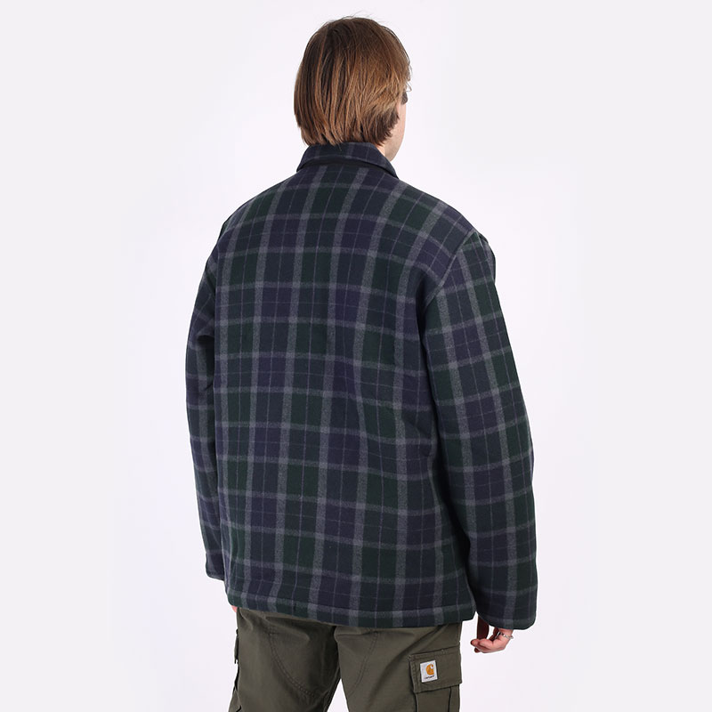мужская куртка Carhartt WIP Blaine Jacket  (I029478-bl check grove)  - цена, описание, фото 7